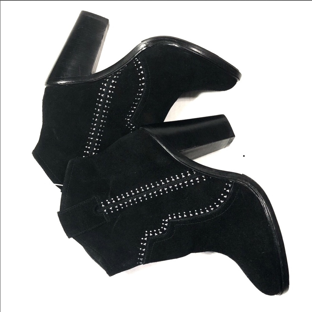 Joie black studded suede ankle boots size 38 New
